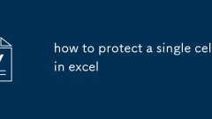 how to protect a single cell in excel