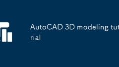 AutoCAD 3D modeling tutorial