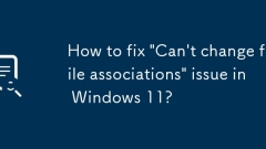 Wie kann ich in Windows 11 'Kann keine Dateiverb?nde ?ndern' beheben?