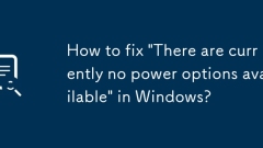 Wie kann ich in Windows 'Es gibt derzeit keine Stromversorgungsoptionen verfügbar'?
