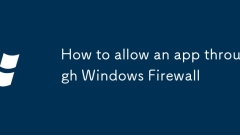 Comment autoriser une application via un pare-feu Windows