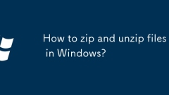 Comment zipter et dézip des fichiers dans Windows?