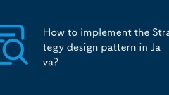 Wie implementieren Sie das Strategiedesign -Muster in Java?