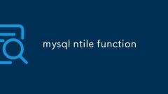 Mysql Ntile Funktion