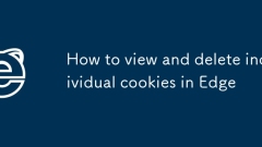 Comment afficher et supprimer des cookies individuels dans le bord