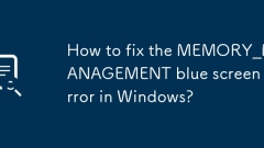 Comment corriger l'erreur d'écran bleu Memory_Management dans Windows?