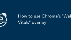 Comment utiliser la superposition 'Web vitals' de Chrome