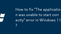 Comment corriger 'l'application n'a pas pu démarrer correctement' l'erreur dans Windows 11?