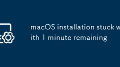 L'installation de macOS est coincée avec 1 minute restante
