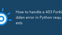 So behandeln Sie einen 403 verbotenen Fehler in Python -Anfragen