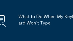 What to Do When My Keyboard Won't Type