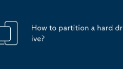 How to partition a hard drive?