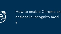 How to enable Chrome extensions in incognito mode