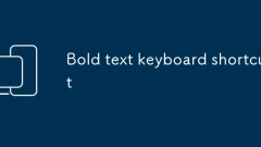 Raccourci clavier de texte en gras