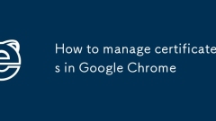 Comment gérer les certificats dans Google Chrome