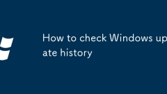 Cara memeriksa sejarah kemas kini windows