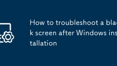 Comment dépanner un écran noir après l'installation de Windows