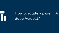 How to rotate a page in Adobe Acrobat?