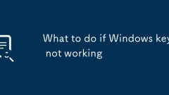 What to do if Windows key not working