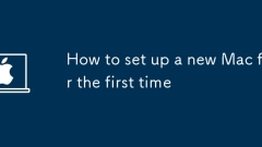 How to set up a new Mac for the first time