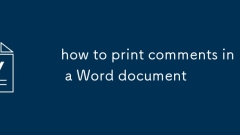 how to print comments in a Word document