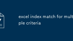 excel index match for multiple criteria