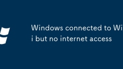 Windows connecté au Wi-Fi mais pas d'accès Internet
