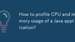 How to profile CPU and memory usage of a Java application?