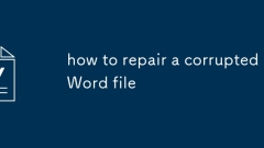 how to repair a corrupted Word file