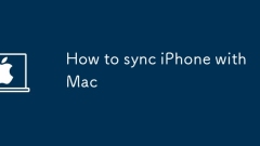 How to sync iPhone with Mac