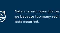 Safari cannot open the page because too many redirects occurred.