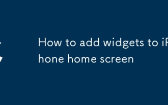 How to add widgets to iPhone home screen