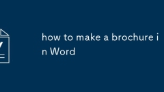 how to make a brochure in Word