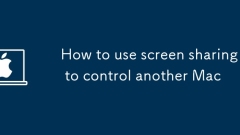 How to use screen sharing to control another Mac