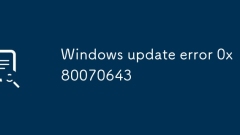 Windows ???? ?? 0x80070643
