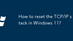 How to reset the TCP/IP stack in Windows 11?