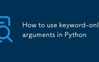 How to use keyword-only arguments in Python