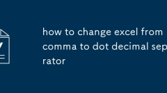 how to change excel from comma to dot decimal separator