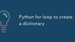 python for Loop创建词典