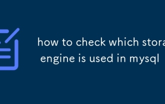 how to check which storage engine is used in mysql
