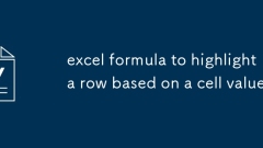 excel formula to highlight a row based on a cell value