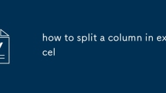 how to split a column in excel