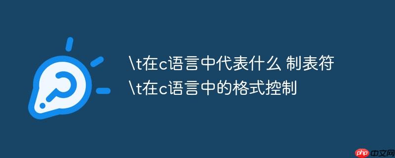 \t在c语言中代表什么 制表符\t在c语言中的格式控制