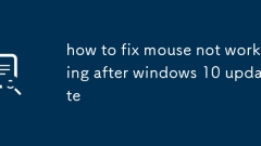 So reparieren Sie Maus, die nach Windows 10 -Update nicht funktioniert