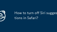 How to turn off Siri suggestions in Safari?