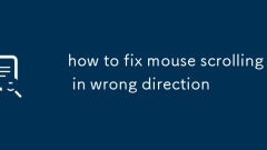 how to fix mouse scrolling in wrong direction