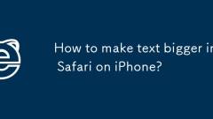 Comment agrandir le texte en safari sur iPhone?
