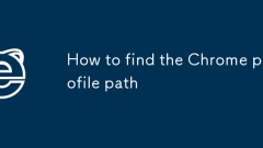 Comment trouver le chemin du profil chromé