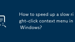 Wie beschleunigen Sie ein langsames Kontextmenü mit der rechten Maustaste in Windows?