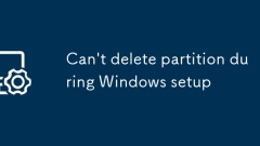 W?hrend des Windows -Setups kann die Partition nicht l?schen